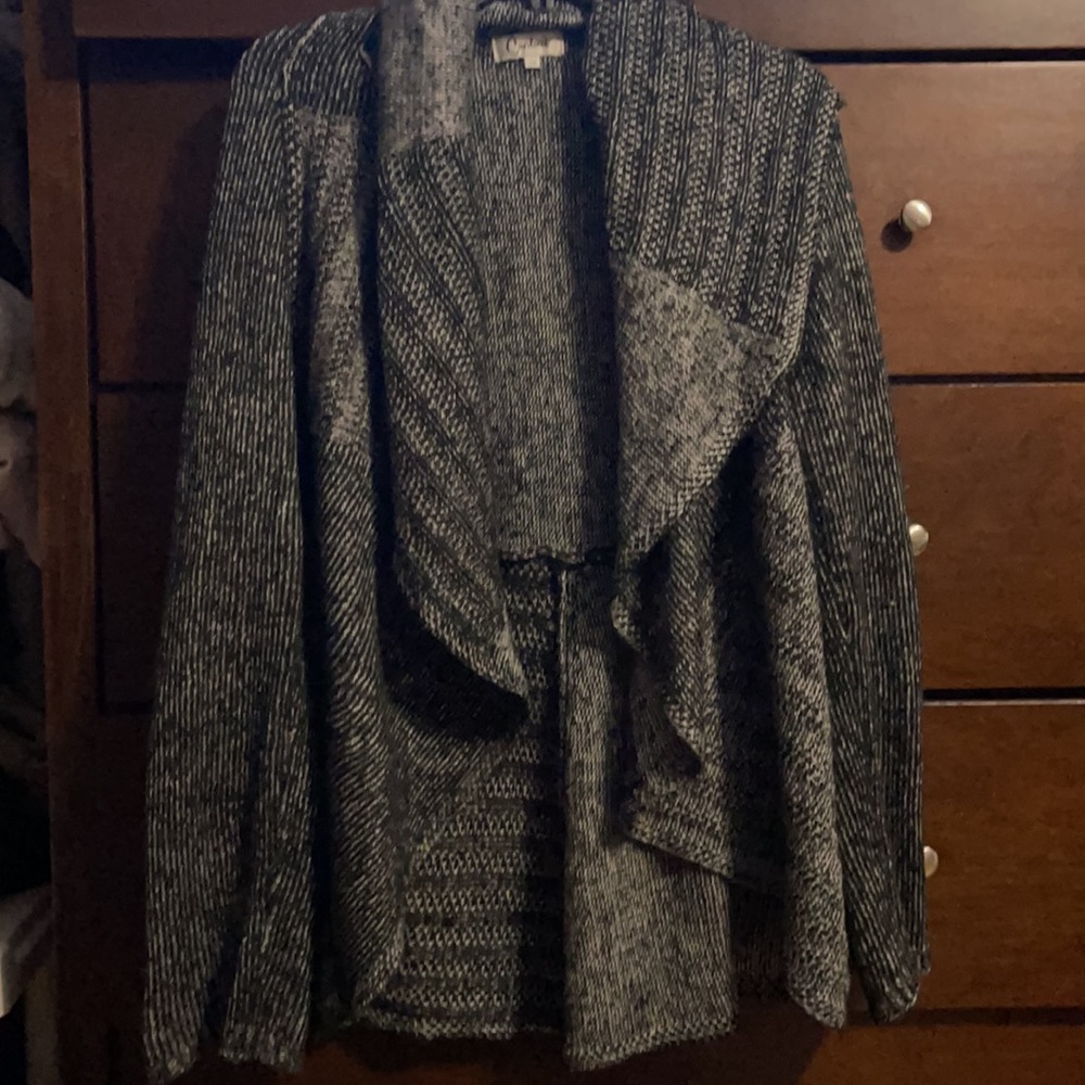Women’s gray waterfall sweater XL